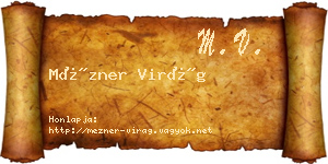 Mézner Virág névjegykártya