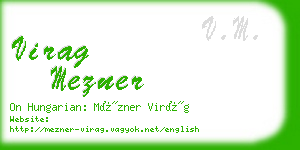 virag mezner business card